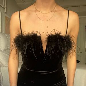 Superdown Feathered Dress